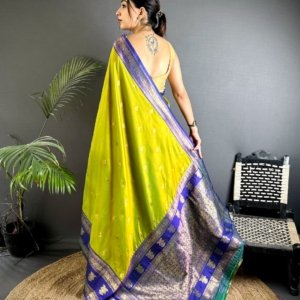 Dual Zari Banarasi Silk Saree - Image 9