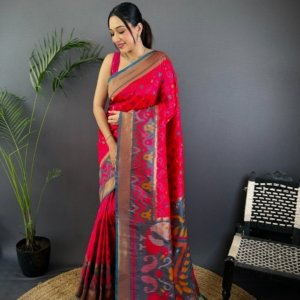 Target Ikkat Patola Soft Silk Saree - Image 8