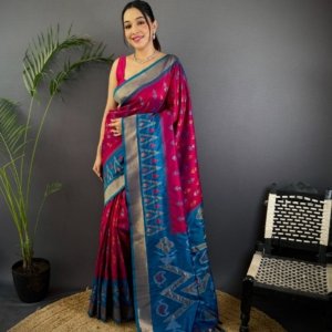 Target Ikkat Patola Soft Silk Saree - Image 9