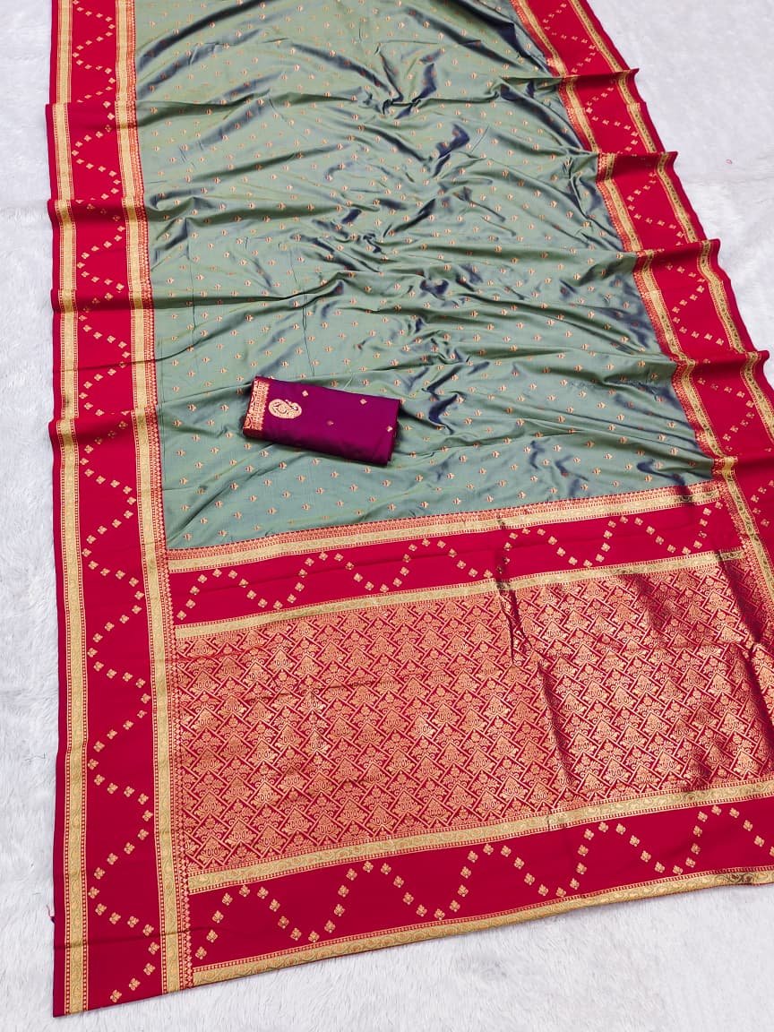 Premium Zari Banarasi Silk Saree - Image 4
