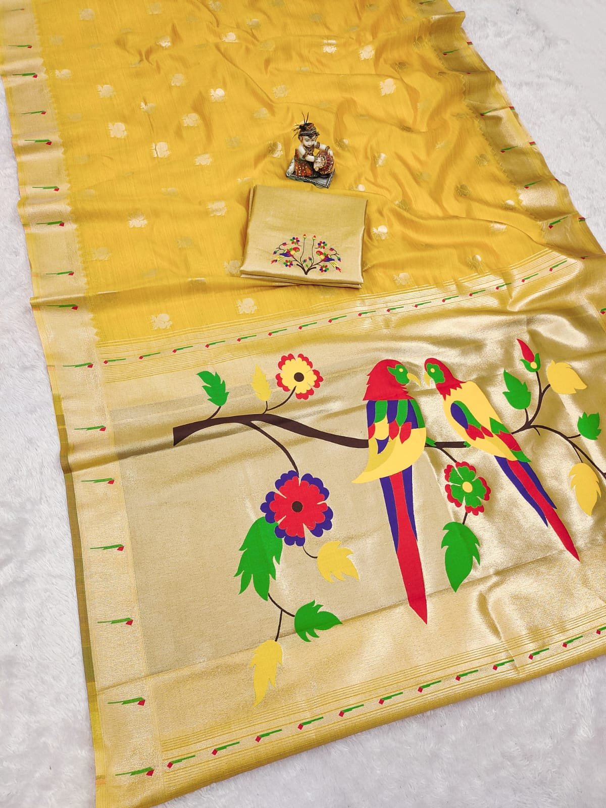 Royal Peacock Paithani Tissue Silk Saree - Image 8
