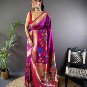 Swayamwar Royal Kanchivaram Paithani Silk Saree - Image 4