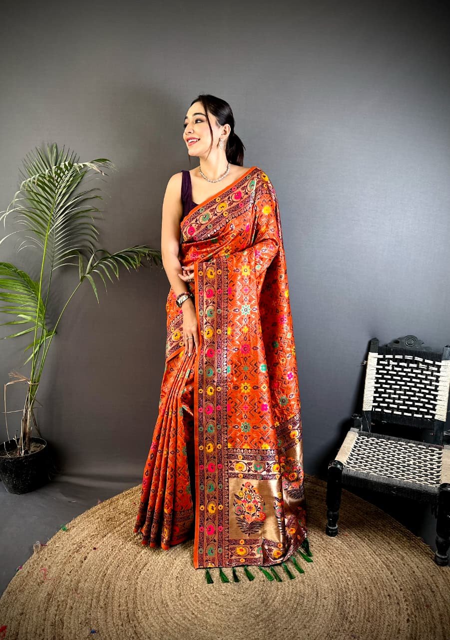 Royal Tassel Banarasi Silk Saree - Image 2