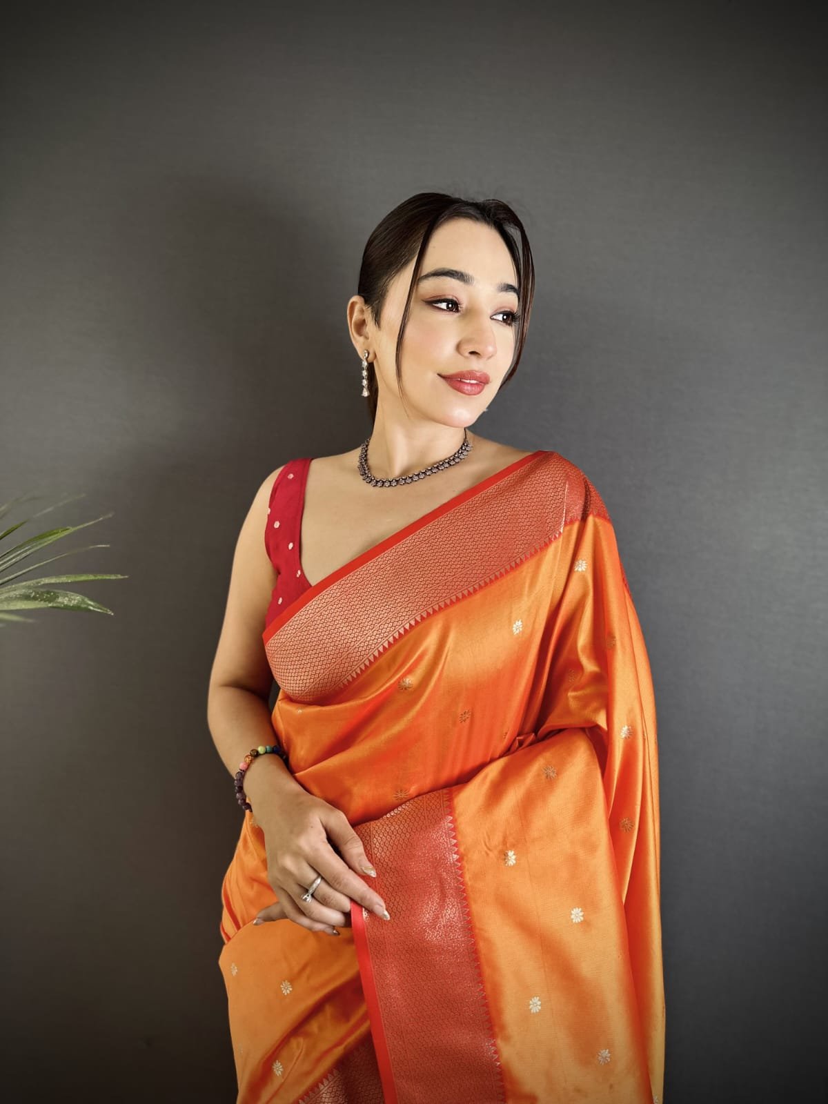Royal Zari Paithani Lichi Silk Saree - Image 1