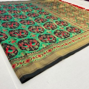 Action Tassel Banarasi Silk Saree