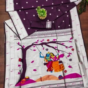 Royal Marathi Paithani Saree - Image 8