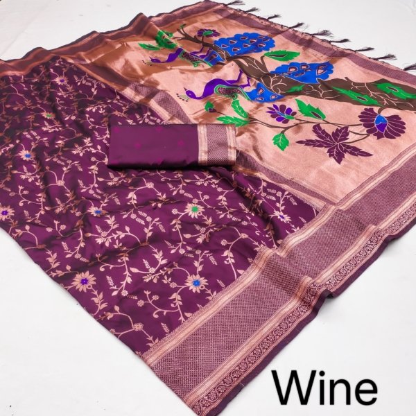 Fighter Twin Parrot Paithani Silk Saree