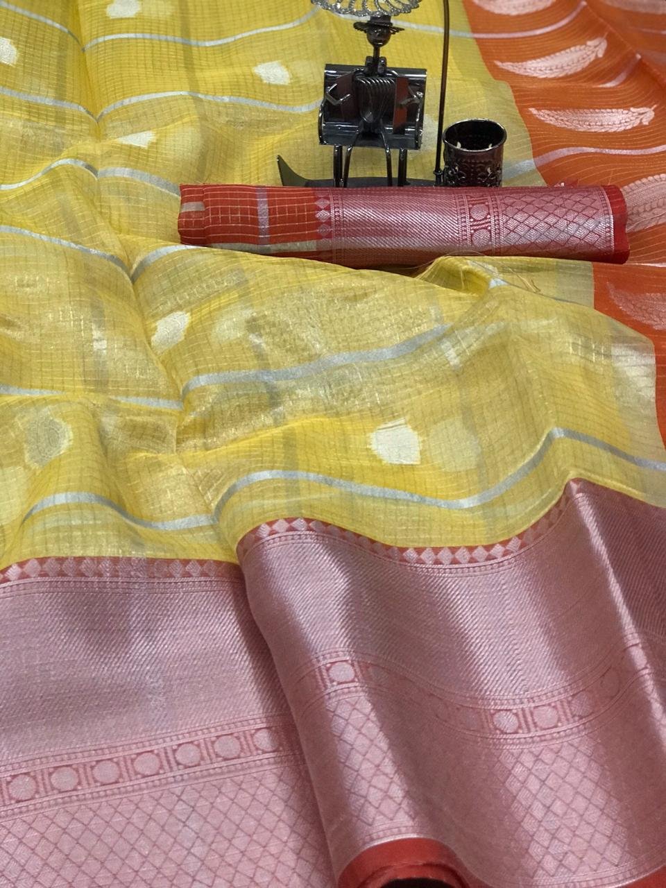 Elegant Organza Silk Saree - Image 5