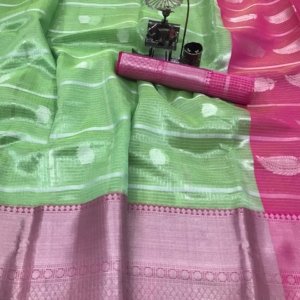 Elegant Organza Silk Saree - Image 2