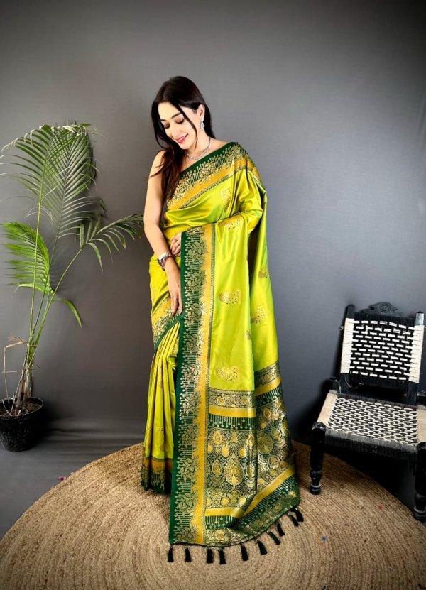 Peacock Zari Banarasi Silk Saree