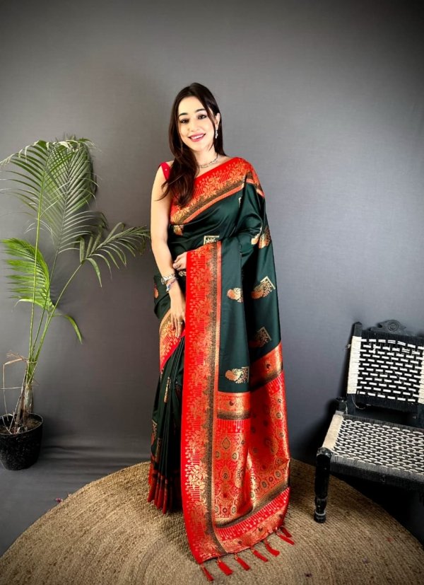 Peacock Zari Banarasi Silk Saree