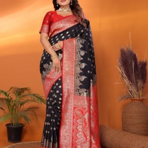 Festival Zari Banarasi Silk Saree - Image 2