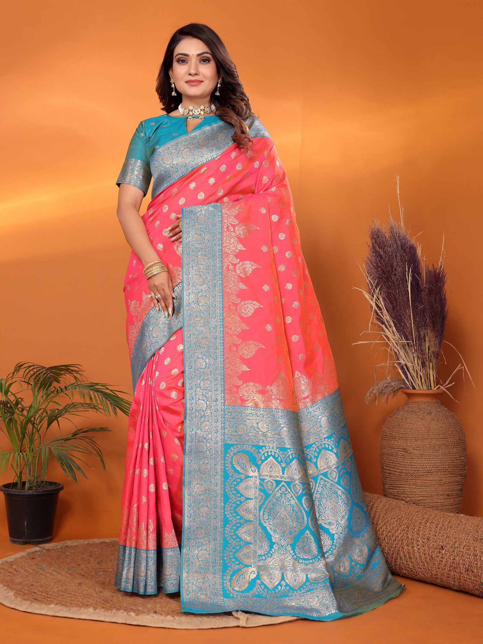 Festival Zari Banarasi Silk Saree - Image 1