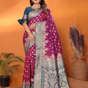 Festival Zari Banarasi Silk Saree - Image 4