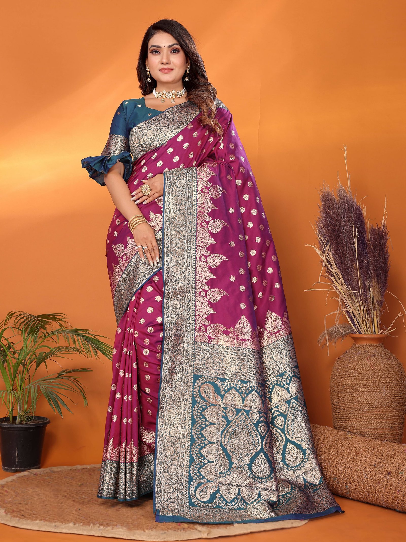 Festival Zari Banarasi Silk Saree - Image 4