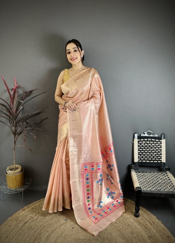 Premium Kanchivaram Tissue Paithani Saree