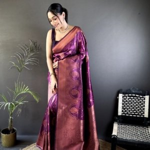 Premium Banarasi Soft Silk Saree - Image 3