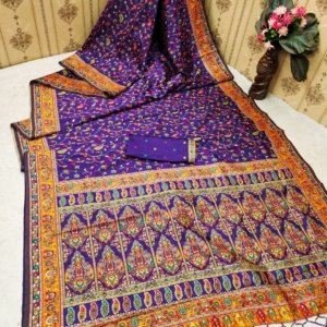 Premium Kashmiri Pashmina Silk Saree - Image 3