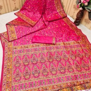 Premium Kashmiri Pashmina Silk Saree - Image 7