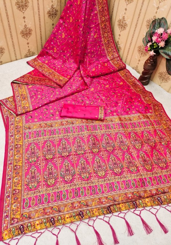 Premium Kashmiri Pashmina Silk Saree