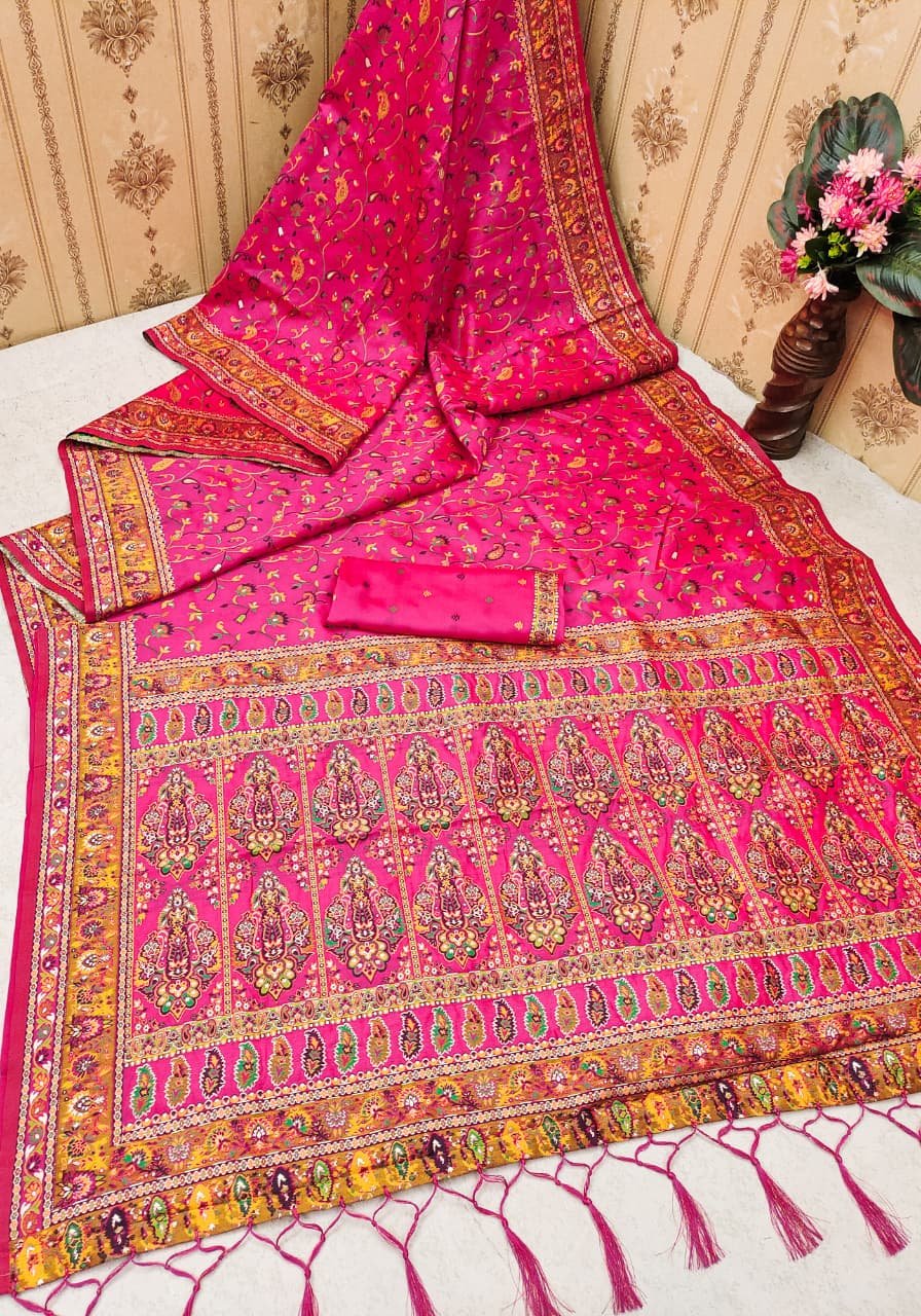 Premium Kashmiri Pashmina Silk Saree - Image 7