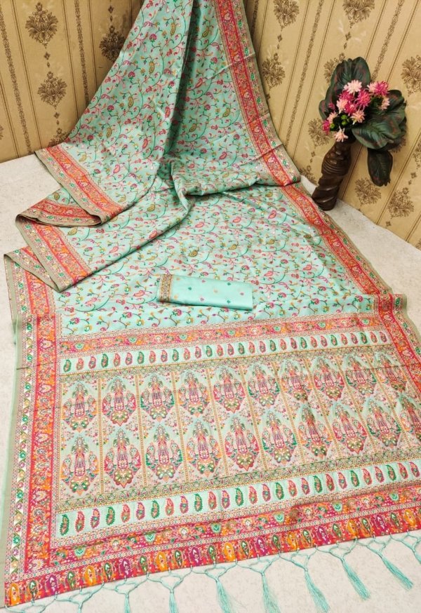 Premium Kashmiri Pashmina Silk Saree