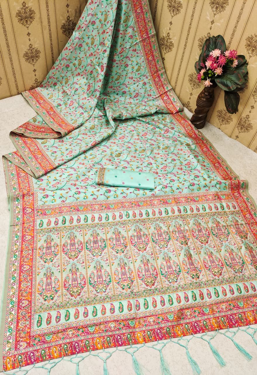 Premium Kashmiri Pashmina Silk Saree - Image 8