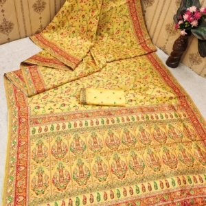 Premium Kashmiri Pashmina Silk Saree - Image 9