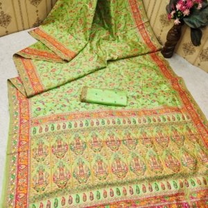 Premium Kashmiri Pashmina Silk Saree - Image 6