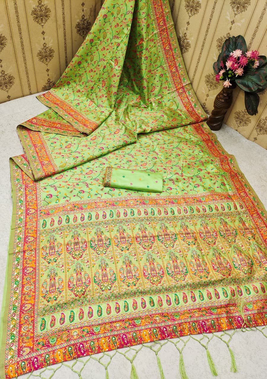 Premium Kashmiri Pashmina Silk Saree - Image 6