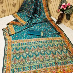 Premium Kashmiri Pashmina Silk Saree - Image 5