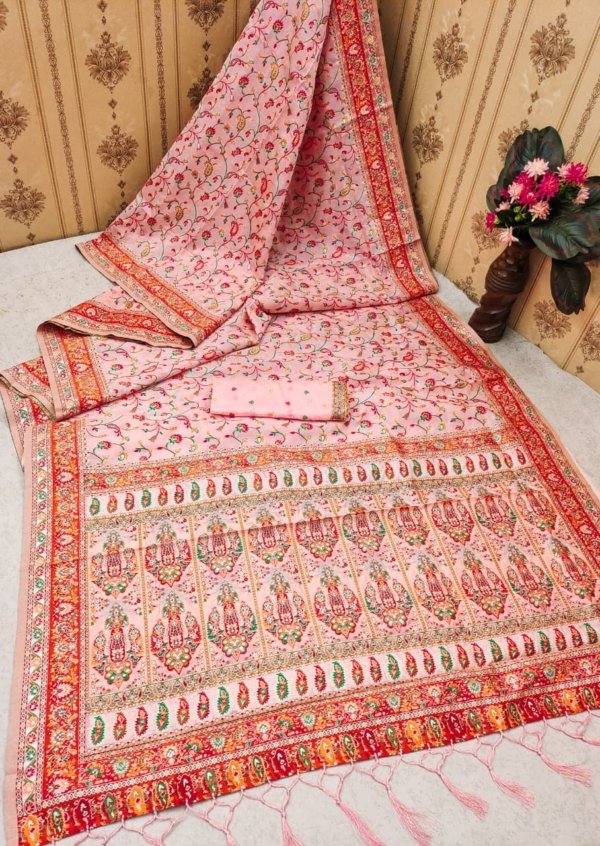 Premium Kashmiri Pashmina Silk Saree