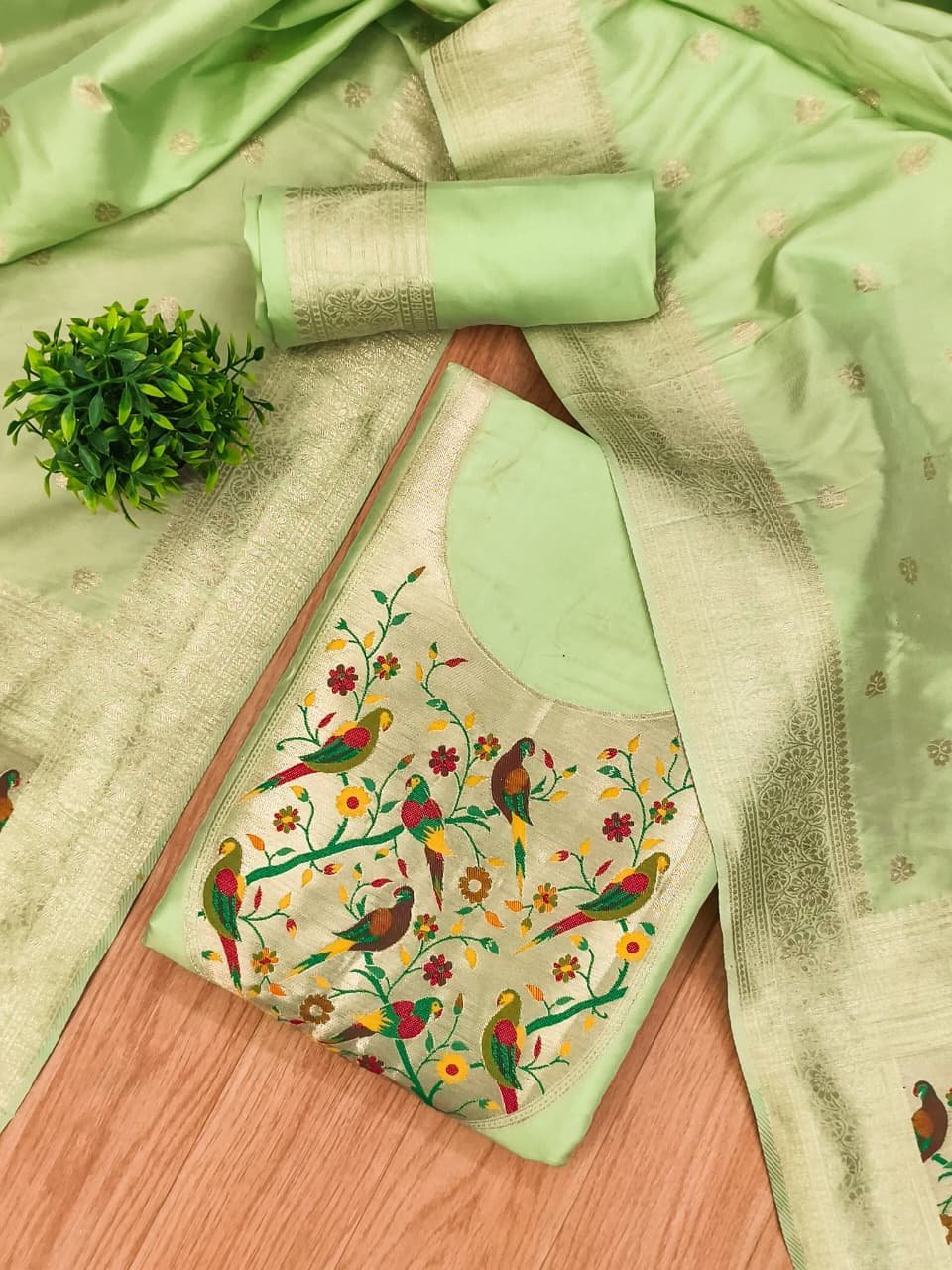 Premium Royal Paithani Silk Dress Material Collection - Image 10