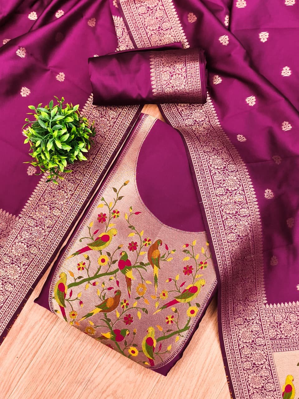 Premium Royal Paithani Silk Dress Material Collection - Image 13