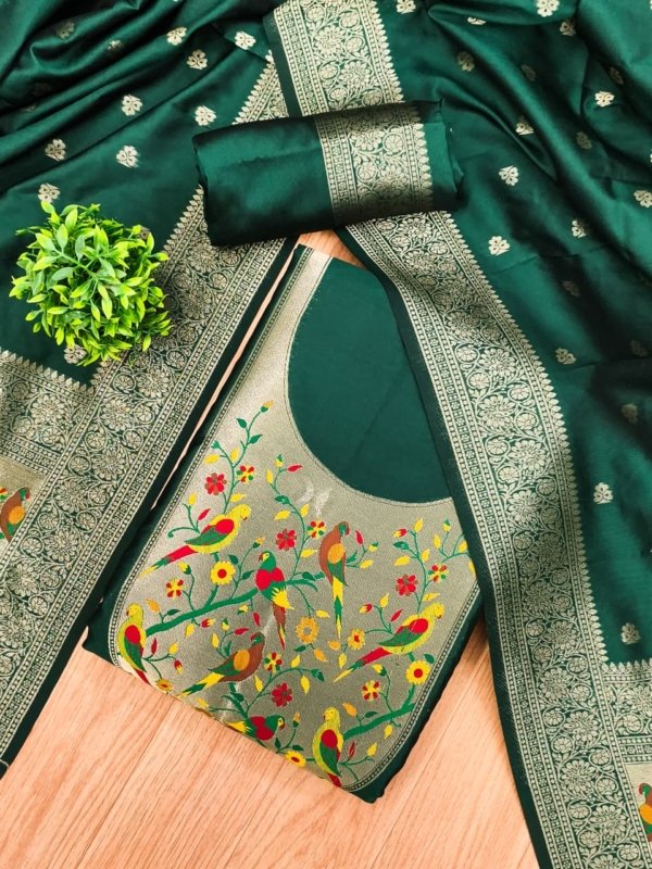 Premium Royal Paithani Silk Dress Material Collection