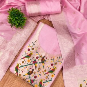 Premium Royal Paithani Silk Dress Material Collection - Image 11