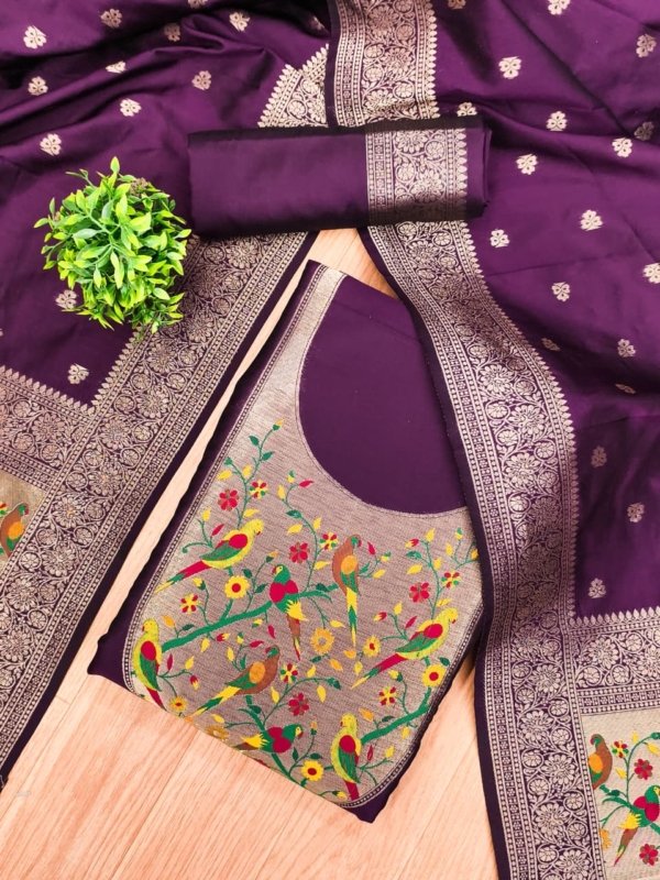 Premium Royal Paithani Silk Dress Material Collection