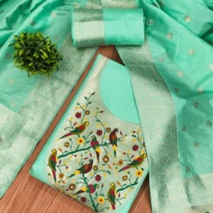 Premium Royal Paithani Silk Dress Material Collection - Image 16