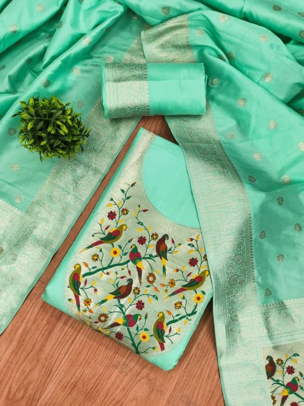 Premium Royal Paithani Silk Dress Material Collection