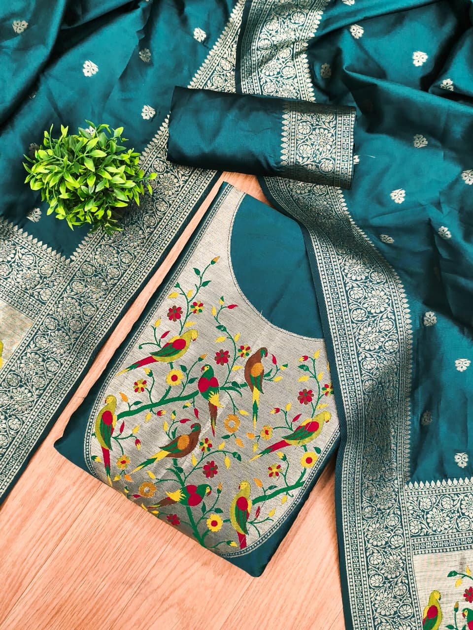 Premium Royal Paithani Silk Dress Material Collection - Image 4