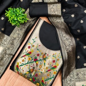 Premium Royal Paithani Silk Dress Material Collection - Image 3