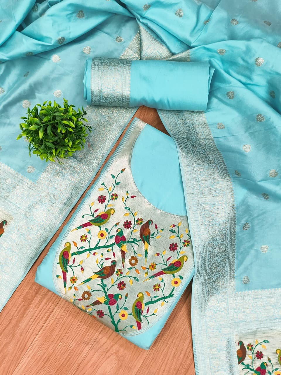 Premium Royal Paithani Silk Dress Material Collection - Image 15