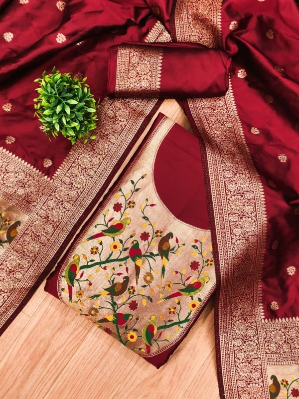 Premium Royal Paithani Silk Dress Material Collection