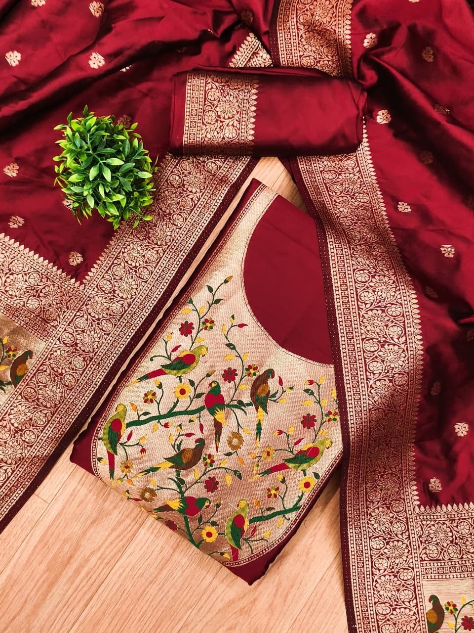 Premium Royal Paithani Silk Dress Material Collection - Image 14