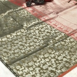 Premium Rich Pallu Jacquard Silk Saree - Image 5