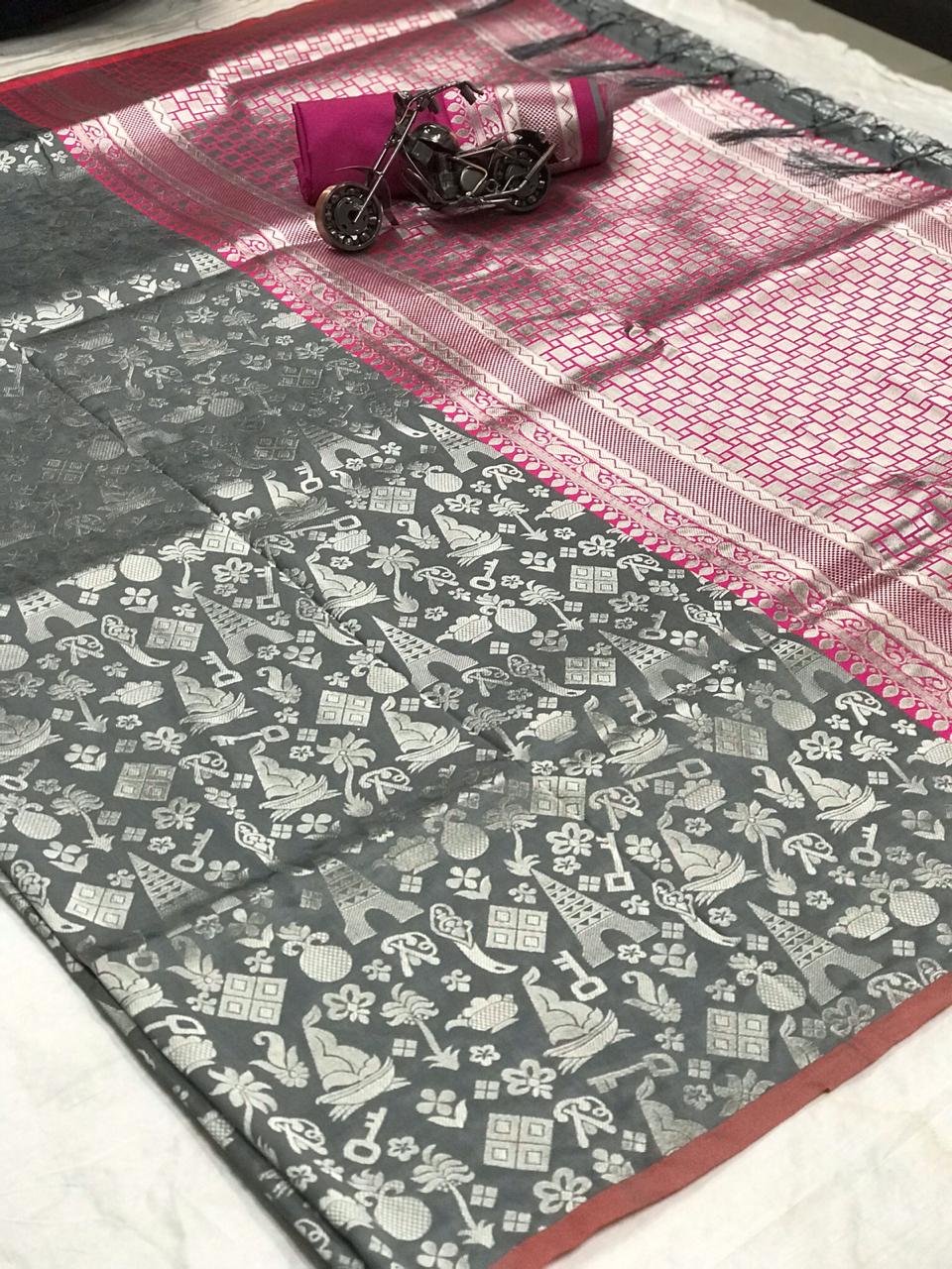 Premium Rich Pallu Jacquard Silk Saree - Image 4