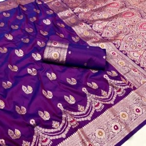 Premium Banarasi Silk Meenakari Saree - Image 4