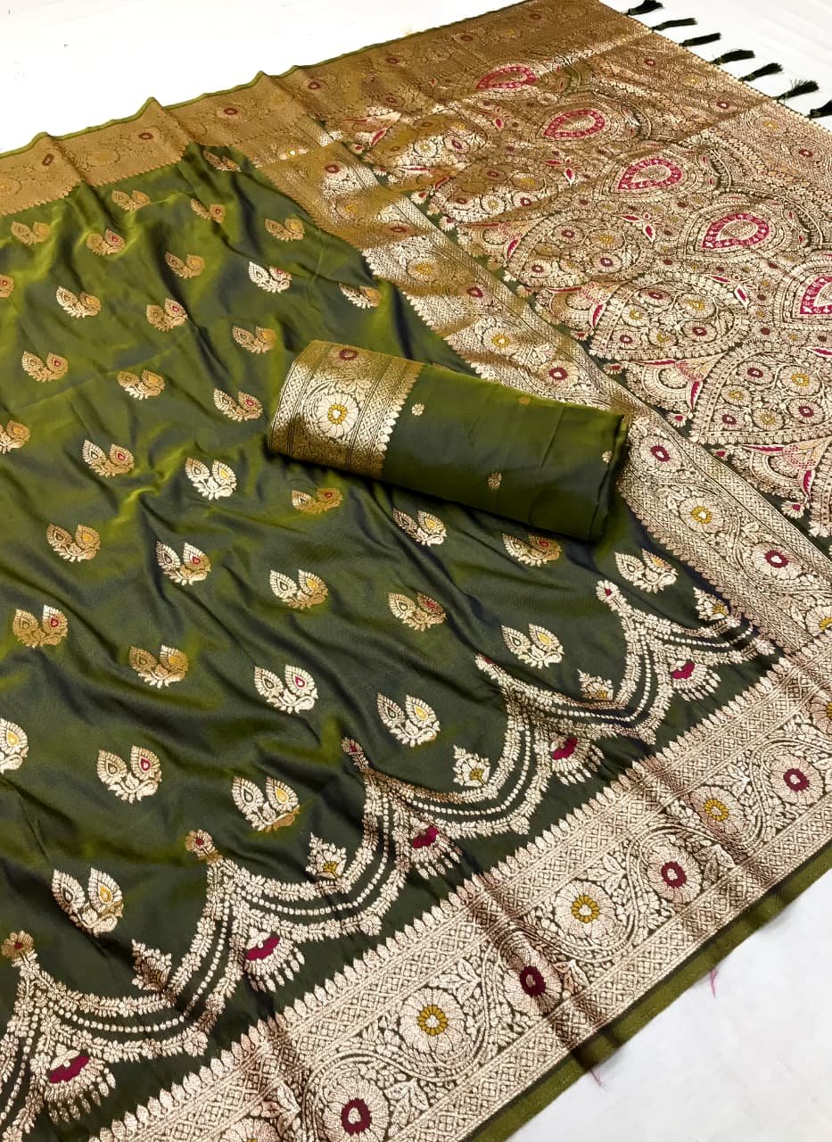 Premium Banarasi Silk Meenakari Saree - Image 6