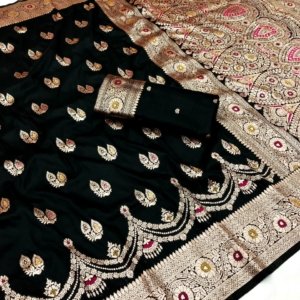 Premium Banarasi Silk Meenakari Saree - Image 3