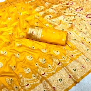 Premium Banarasi Silk Meenakari Saree - Image 9